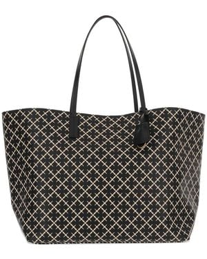 By Malene Birger Geometric-Print Shoulder Bag - Black