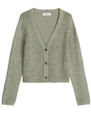 Marc O' Polo Buttoned Long Sleeve Cardigan - Green