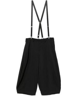 COMME DES GARÇON BLACK Drop-Crotch Suspenders Trousers - Black