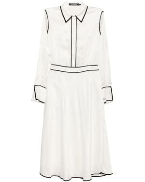 Karl Lagerfeld Contrast Piping Dress - White
