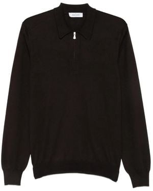 Gran Sasso Pull En Maille Fine À Col Zippé - Noir