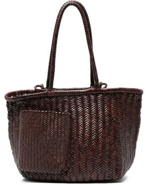 Sagan Pazar Book Wide Woven Tote Bag - Brown
