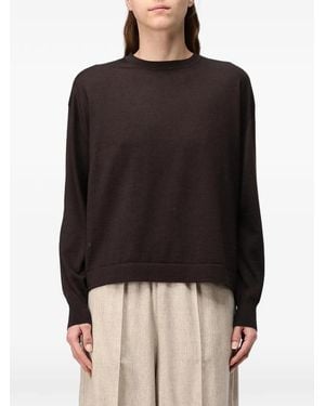 Agnona Keyhole-Detail Fine-Knit Sweater - Black