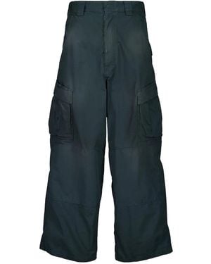 Balenciaga Cargohose mit ausgeblichenem Effekt - Blau