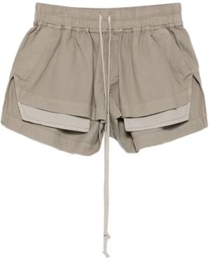 Rick Owens Drawstring Layered Shorts - Natural