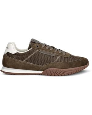 Marc O' Polo Mesh-Panelled Suede Trainers - Brown