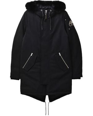 Moose Knuckles Chaqueta Oakbank Con Ribete De Pelo - Azul