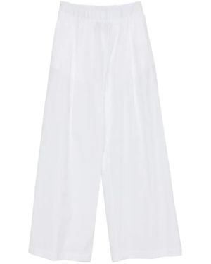 Semicouture Elasticated Palazzo Pants - White