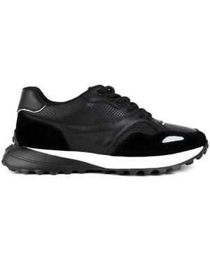 SERGIO MORETTI FIRENZE Panelled Lace-Up Trainers - Black