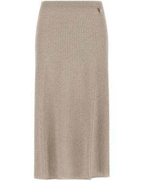 Herno Ribbed Skirt - Natural