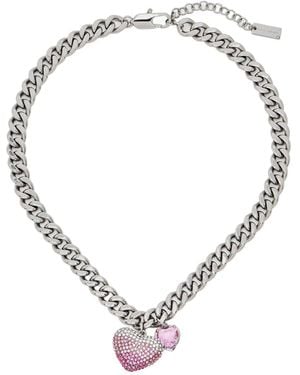Marc Jacobs Collana Heart Balloon Pave - Neutro