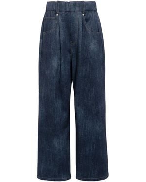 Goen.J Denim Broek Met Wijde Pijpen - Blauw