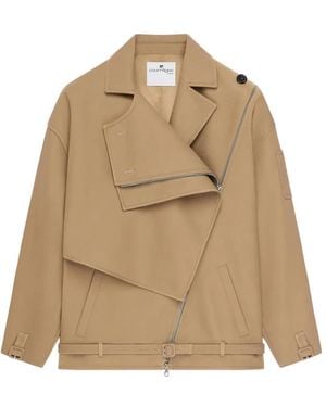 Courreges Oblique Short Trench Jacket - Natural