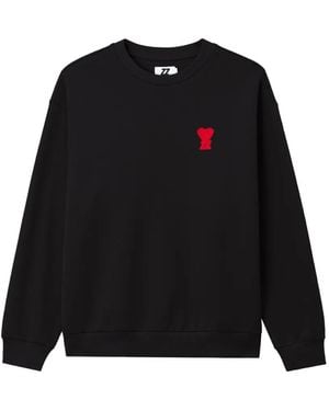 Izzue Heart-Patch Sweatshirt - Black