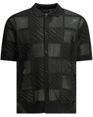Beams Plus Polo Con Diseño Patchwork - Negro