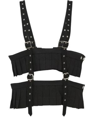 Noir Kei Ninomiya Haut Plissé À Boucle - Black