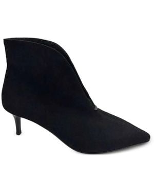 SERGIO MORETTI FIRENZE Pointed-Toe V-Cut Pumps - Black