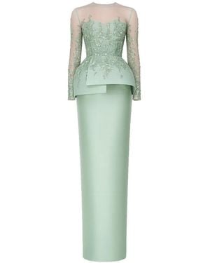 Rami Al Ali Bead-Embellished Tubino Maxi Dress - Green