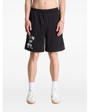 PATTA Logo-Print Mesh Shorts - Black