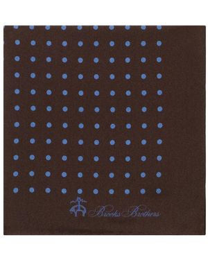 Brooks Brothers Polka Dot Silk Pochette - Black