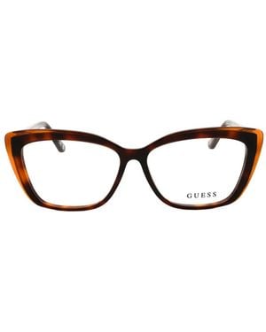 Guess Tortoiseshell-Effect Cat-Eye Glasses - Black