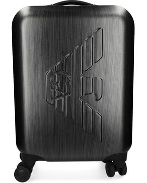 Emporio Armani Maleta con logo en relieve - Negro
