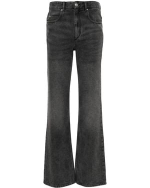 Isabel Marant Belvira High-Rise Bootcut Jeans - Black