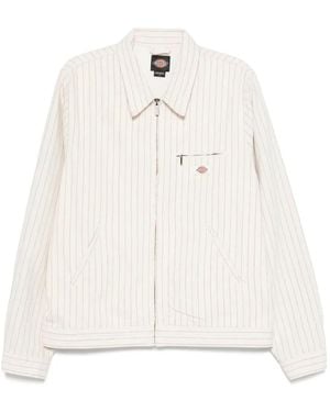 Dickies Service Painter Pinstripe Cotton Jacket - White