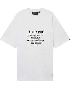 Alpha Industries ロゴ Tシャツ - ホワイト