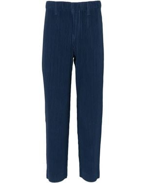 Homme Plissé Issey Miyake Pleated Trousers - Blue