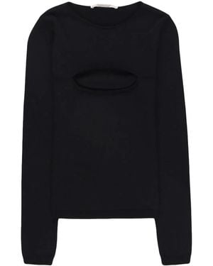 Stella McCartney カットアウト ニットトップ - ブラック