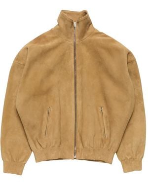 Acne Studios Chaqueta Bómber En Piel De Cordero - Neutro