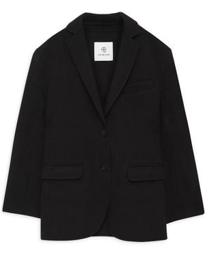 Anine Bing Quinn Single-Breasted Blazer - Black