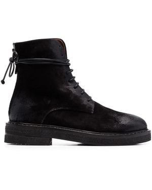 Marsèll Parrucca Suede Combat Boots - Black