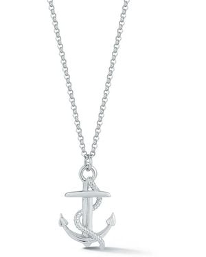Mateo Anchor Pendant Necklace - White