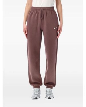 Nike Logo-Detail Drawstring-Fastening Track Trousers - Red