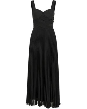 Patrizia Pepe Pleated Bandage-Style Maxi Dress - Black
