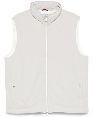 Brunello Cucinelli Chaleco con cremallera - Blanco