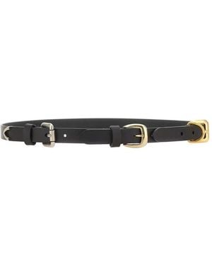 Etro Interchangeable Buckles Leather Belt - White