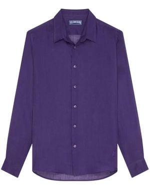 Vilebrequin Chemise Brodée À Manches Longues - Purple