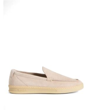 Woolrich Slip-On Suede Loafers - Natural