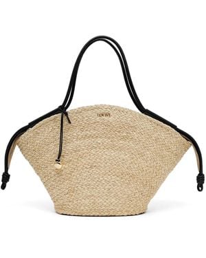 Loewe Paseo ラフィア ハンドバッグ L - ナチュラル
