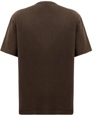 Helmut Lang T-Shirt Con Stampa - Marrone