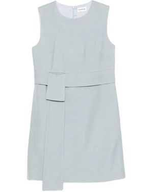 P.A.R.O.S.H. Rania Belt Sleeveless Mini Dress - Blue