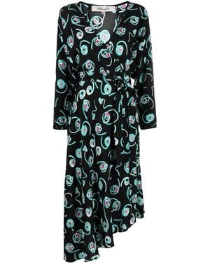 Diane von Furstenberg Abito Midi Eloise - Nero