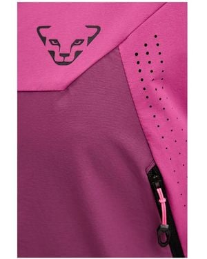 Dynafit Transalper Dynastretch Logo-Print Paneled Jacket - Pink