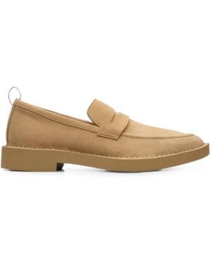 Clarks Martock Lo Suede Loafers - Natural