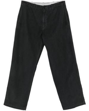 Original Vintage Style Pantaloni Joe Dritti Con Bottoni - Nero