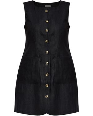 Posse Linen Mini Dress - Black