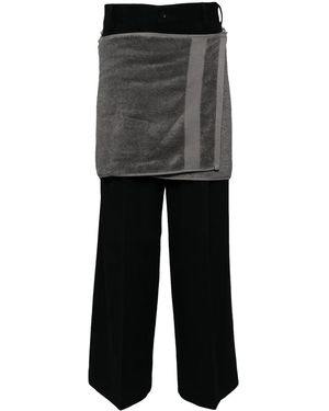 Doublet Onsen Towel Hose Aus Filz-Finish - Schwarz